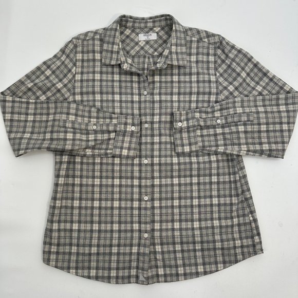 UNTUCKit‎ Tanner Women’s Plaid Flannel Button up Size 10 - Picture 13 of 13